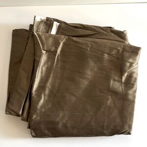 Pottery Barn Silk Drapes in Elegant Green